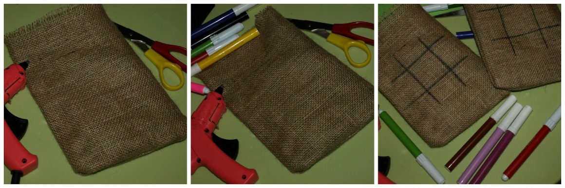 Φτιάχνουμε τρίλιζα με πετρούλες και λινάτσα