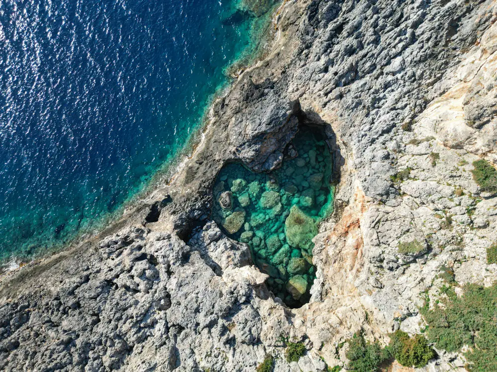  Κύθηρα πεζοπορία πράσινη λίμνη
